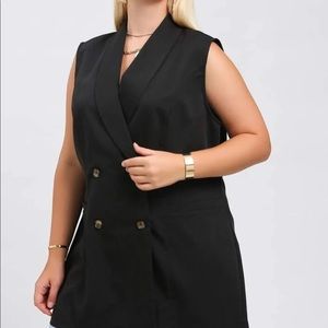Women’s Double breasted sleeveless blazer